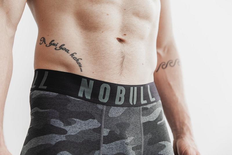 Men's Nobull 3/4 Compression Tight (PLUSH Heather) Jogger Dark / Grey | SG H2497A